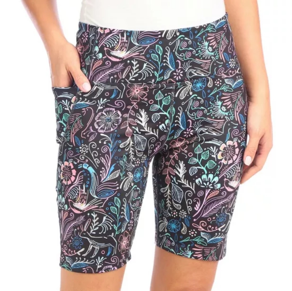 Nanette Lepore Play Floral Compression Bike Shorts